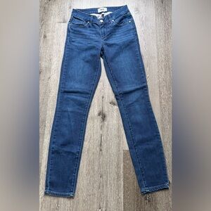 PAIGE Verdugo Ankle Skinny Jeans Size 25 Dark Wash Low Rise USA Made